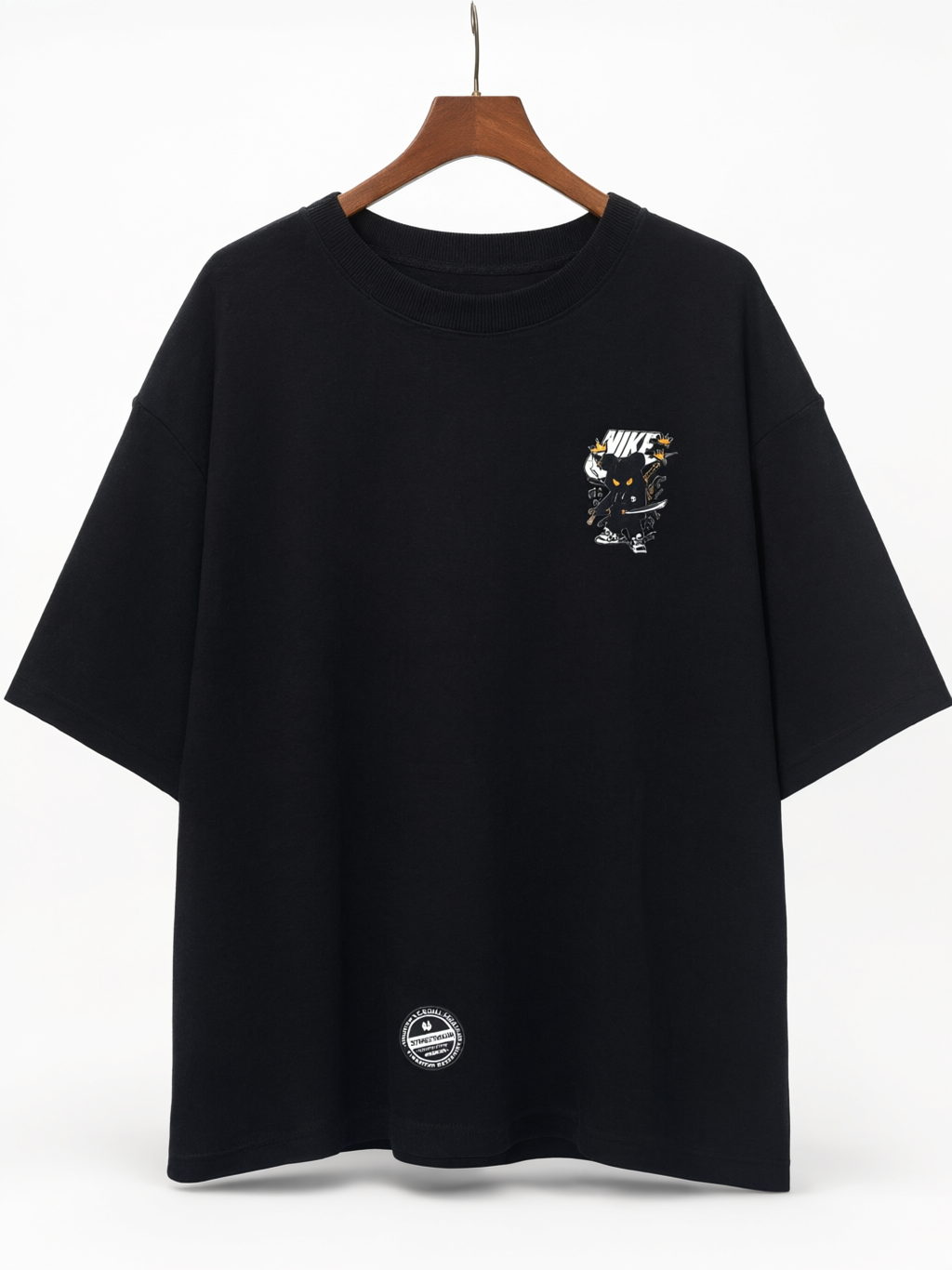 Camiseta Oversized Acid Washed Black