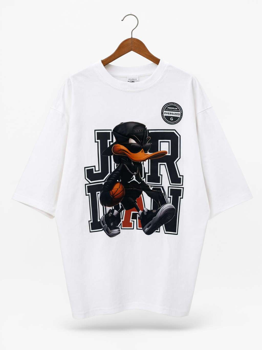 Camiseta Oversized Off-White Graphic - Vista traseira