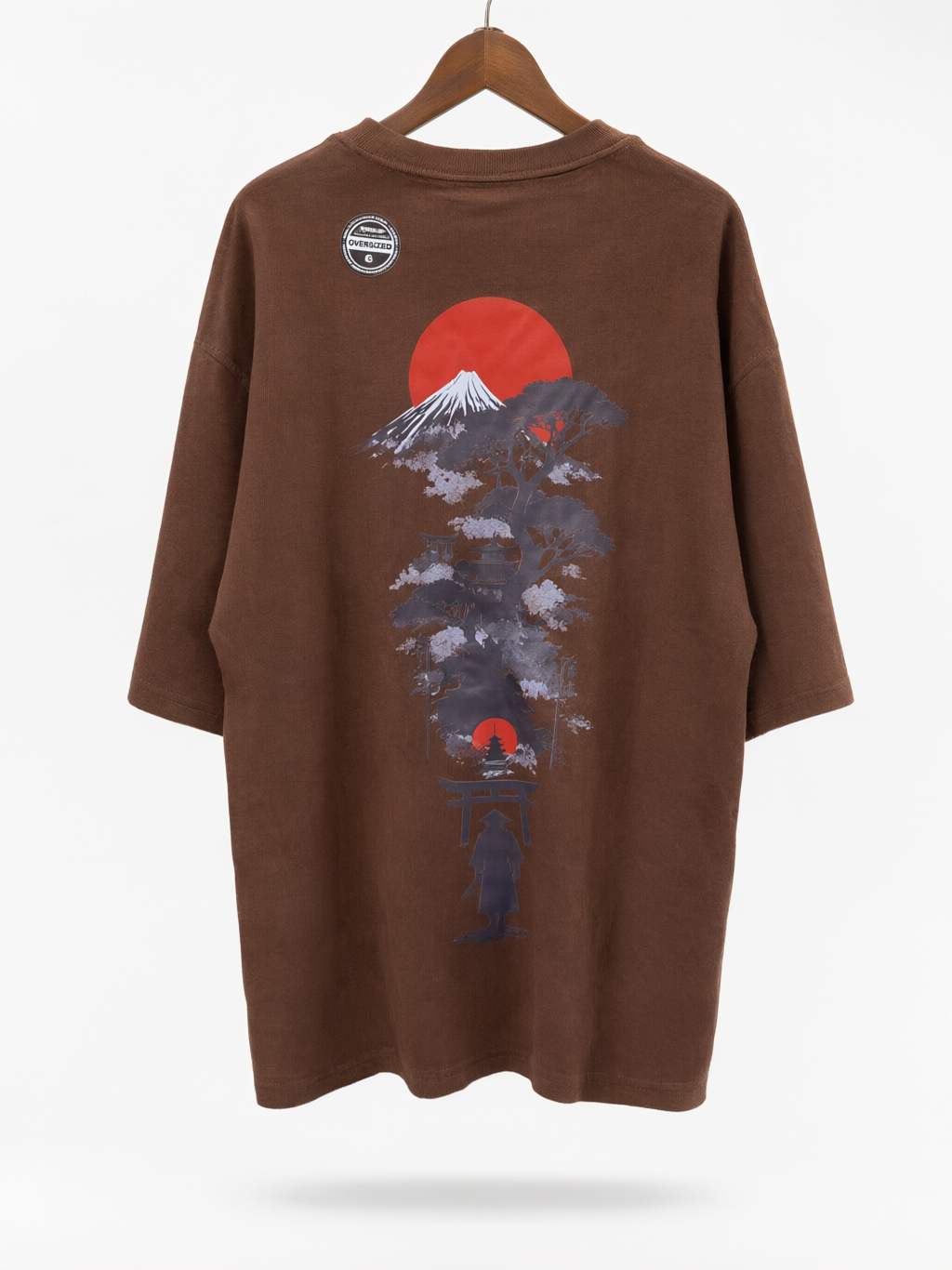 Camiseta Oversized Brown Mt Fuji Edition - Vista traseira