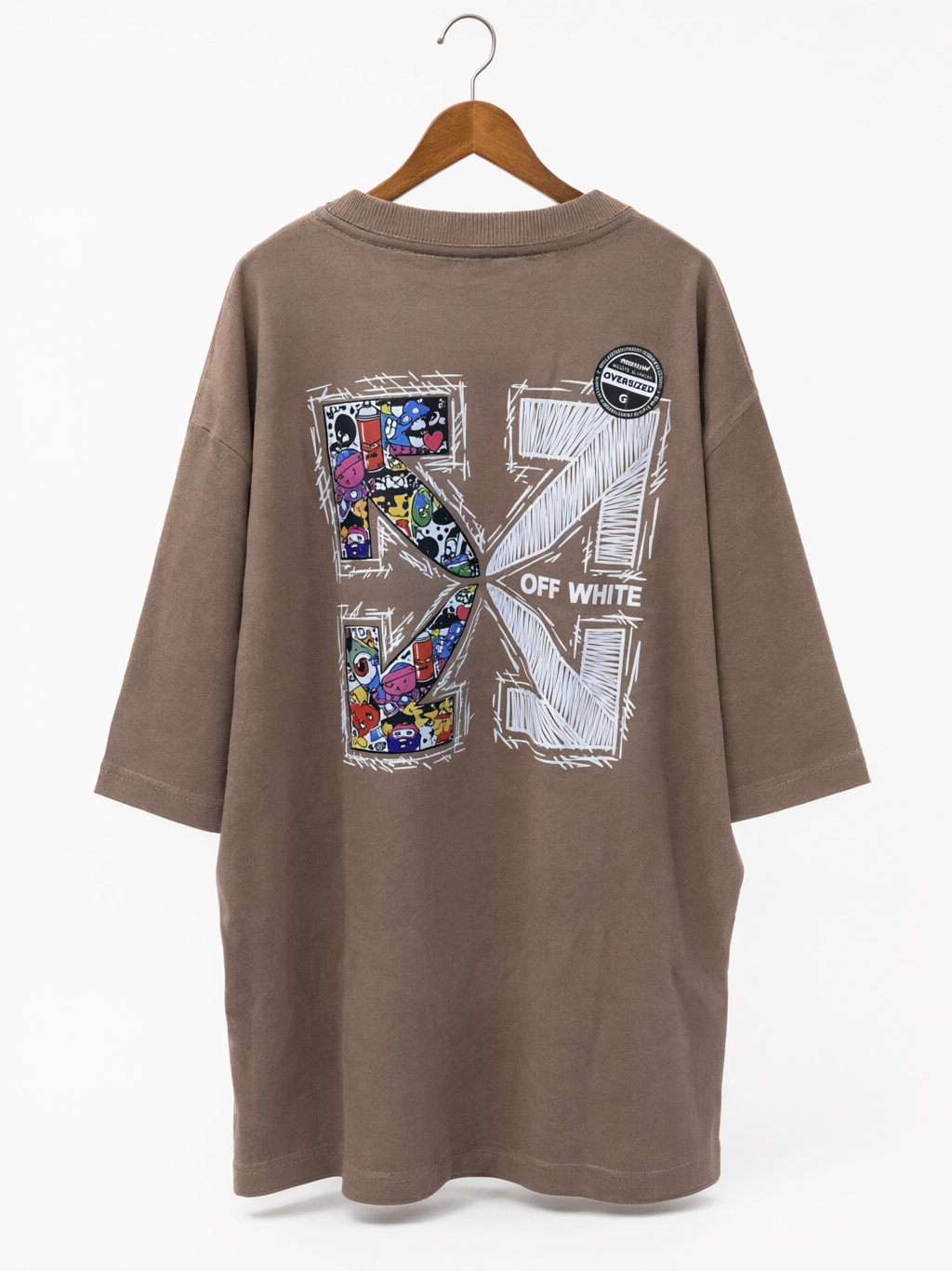 Camiseta Oversized Sand Off-White Edition - Vista traseira